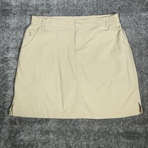 Willit Skort Size Large‎ Beige Performance Tech Outdoor Camping Hiking Gorpcore